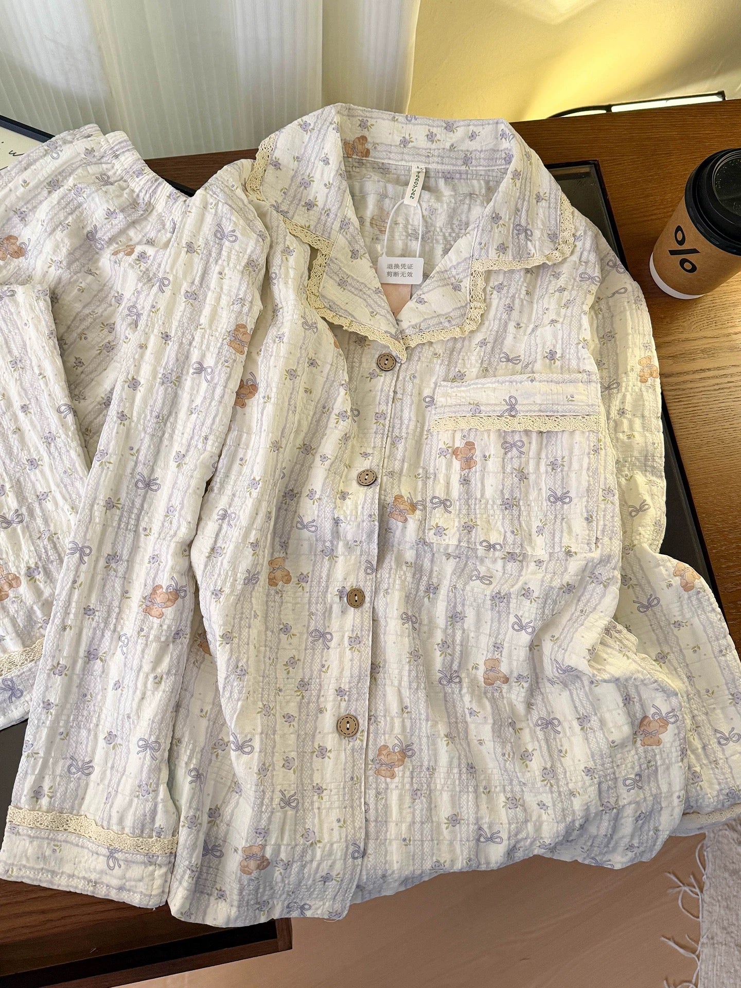 Cloud Cotton Sweet Floral Pajama Set